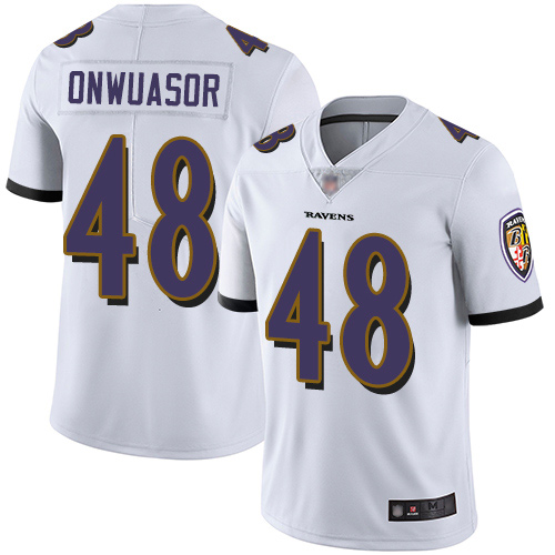 Baltimore Ravens Limited White Men Patrick Onwuasor Road Jersey NFL Football #48 Vapor Untouchable